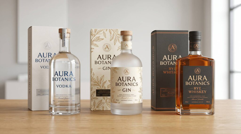 Packaging work featuring a small brand product line with cohesive, shelf-ready packaging design that demonstrates strong visual hierarchy, brand consistency, and retail presence